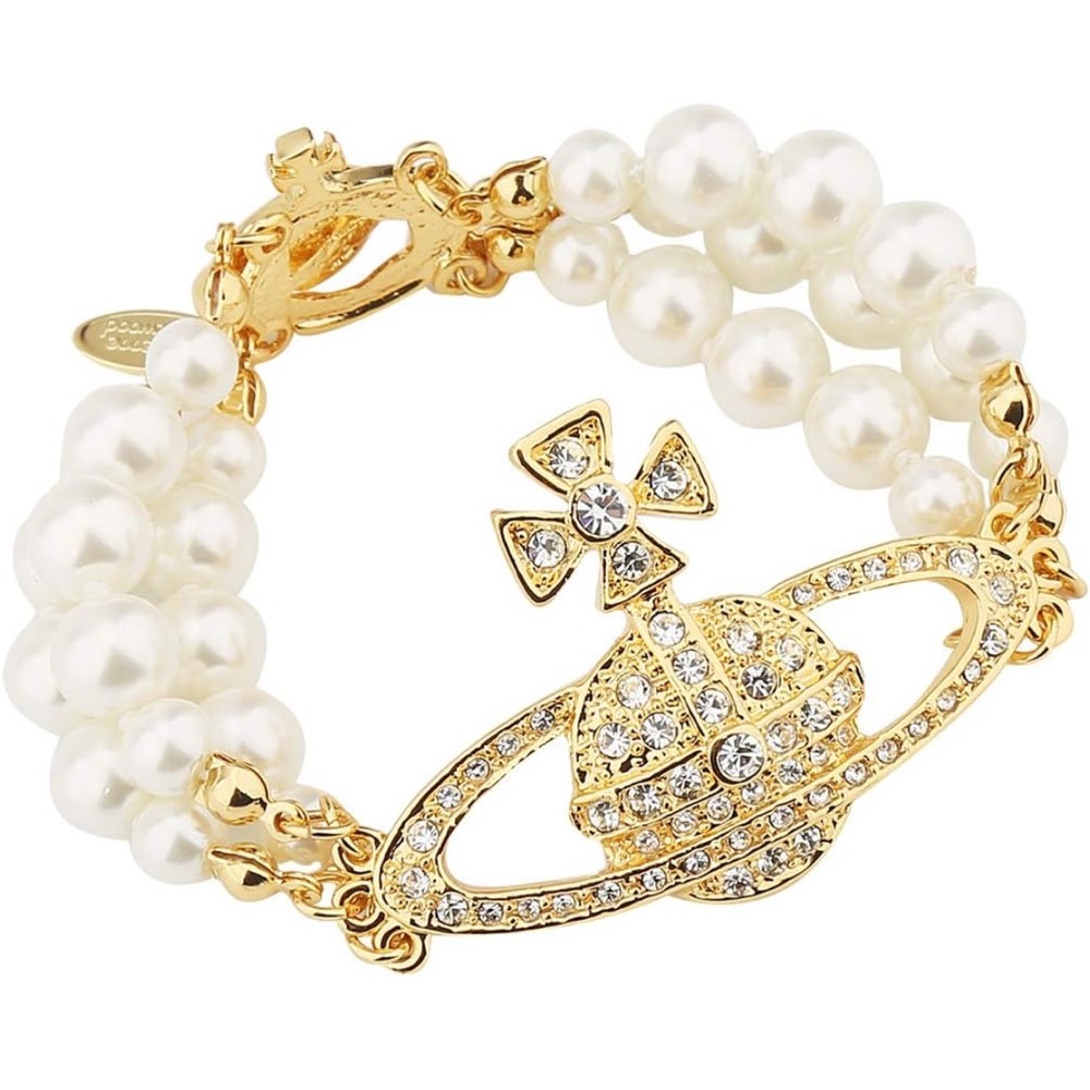 Vivienne Westwood Golden Saturn Three-Layer Pearl
Bracelet